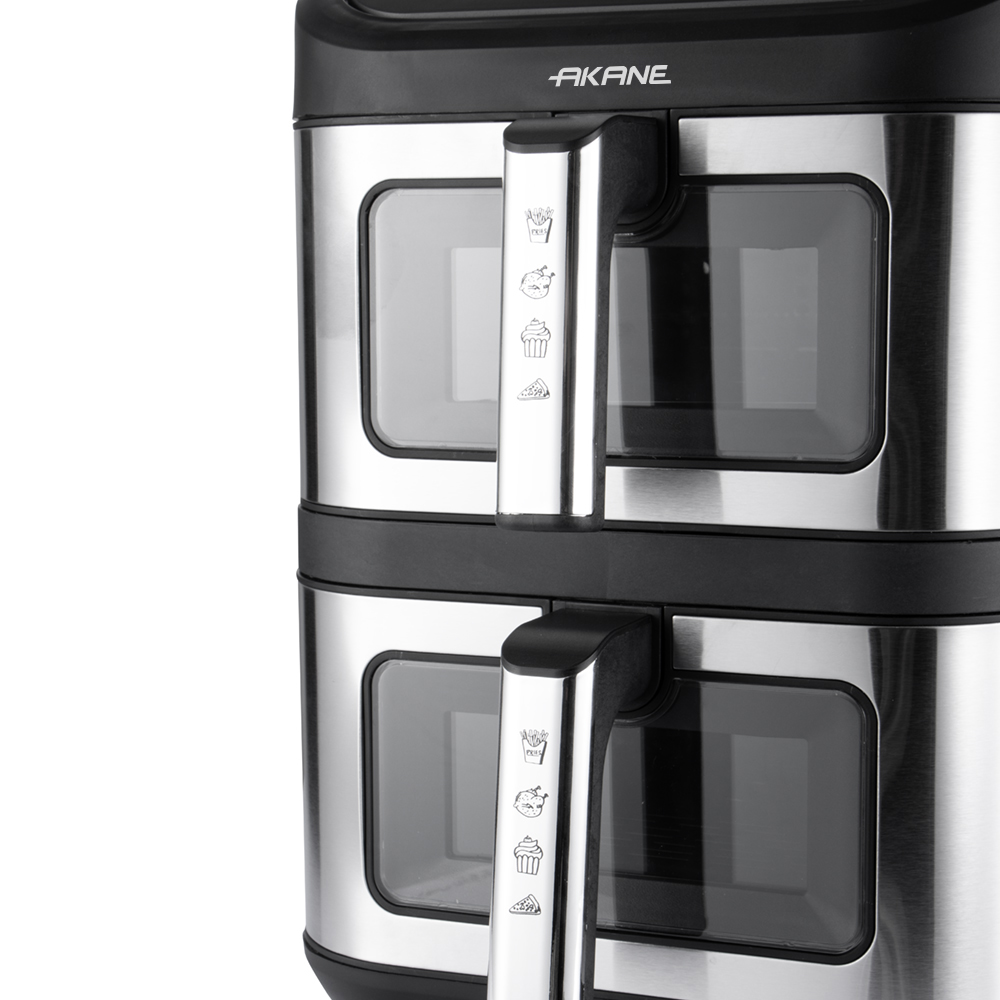 AKANE Dual Drawer Air Fryer 2800W Multi Purpose Cooking System with 360 Degree Air Circulation and 12L Large Capacity