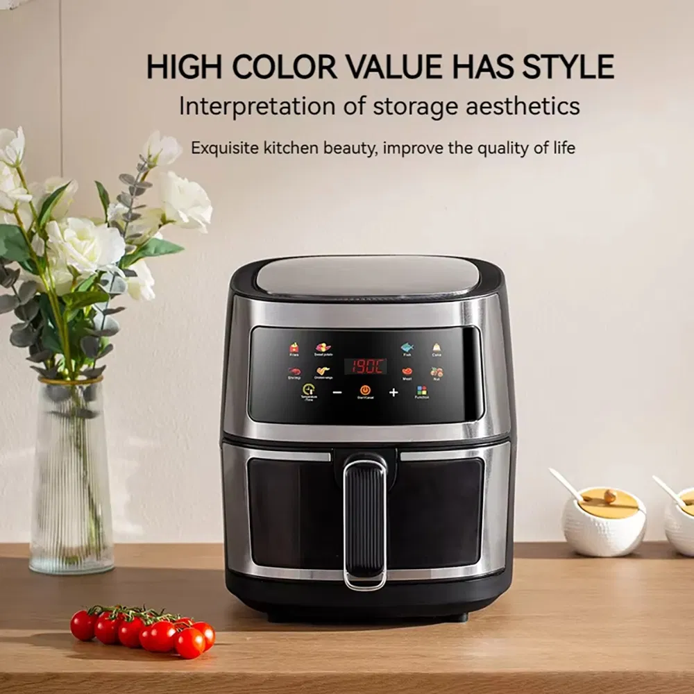Commercial Grade 360° Hot Air Fryer with Rapid Heating Technology Multifunctional Digital Air Fryer+ Rotisserie Specification Sheet 4