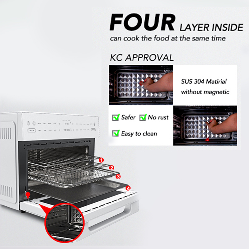 30L Extra Large Digital Air Fryer Oven Digital Control Oil-Free Convection Roast Bake Dehydrate Home Kitchen Appliance CE