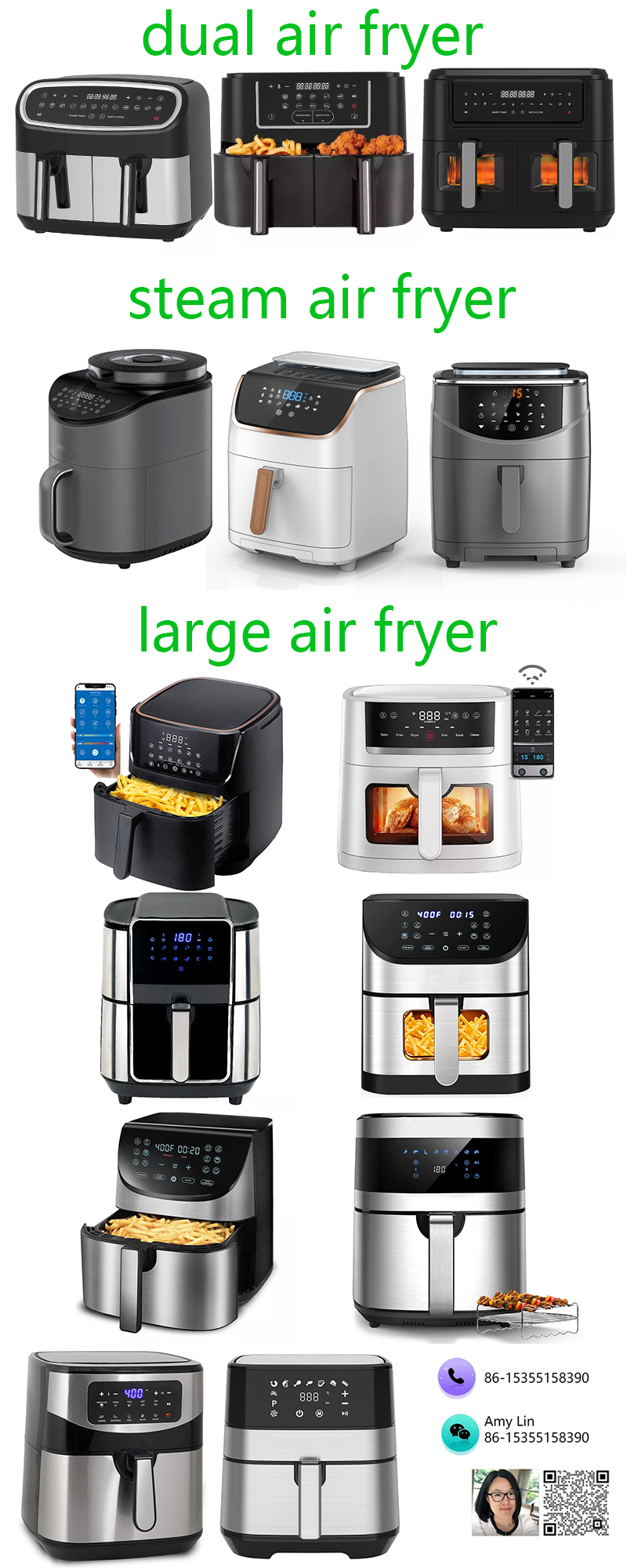 Air fryer front view