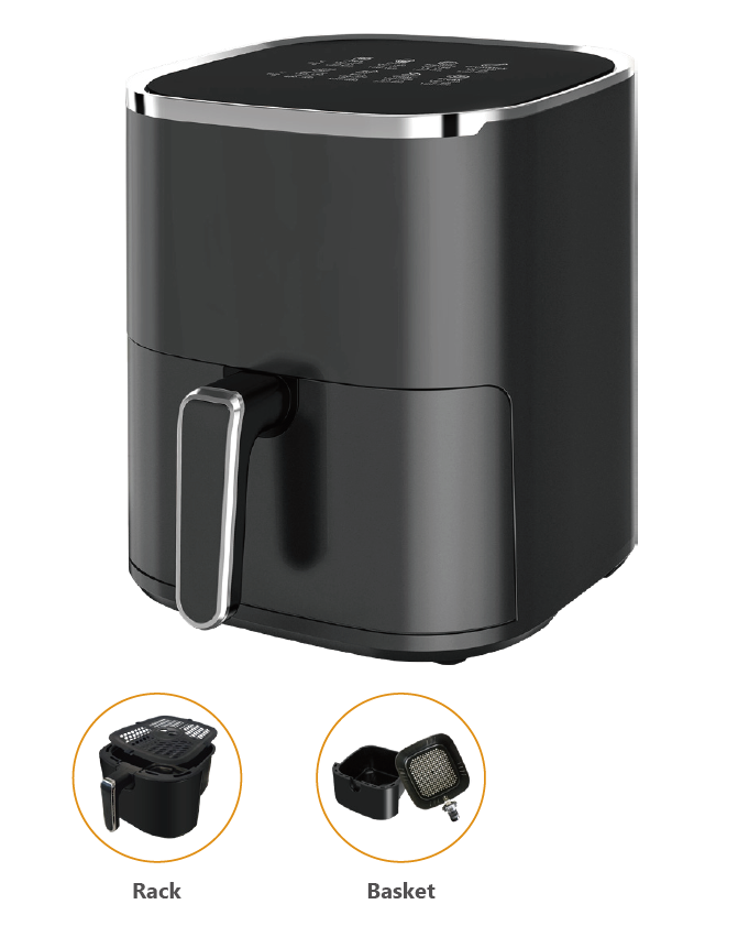5L Smart Air Fryer Toaster Oven Small Kitchen Appliances Built-in Digital Air Fryer Oven With Up And Down Dual Heating