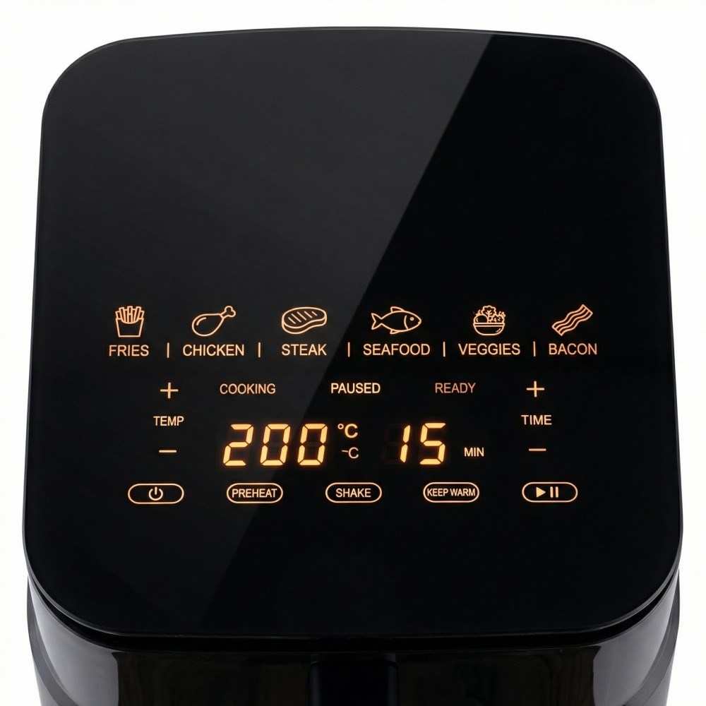 4 Liter 1200W 1400W Smart Freidora De Aire 8 Menu Small Medium Size Electric Digital Air Fryer with Visible Window Add Wifi