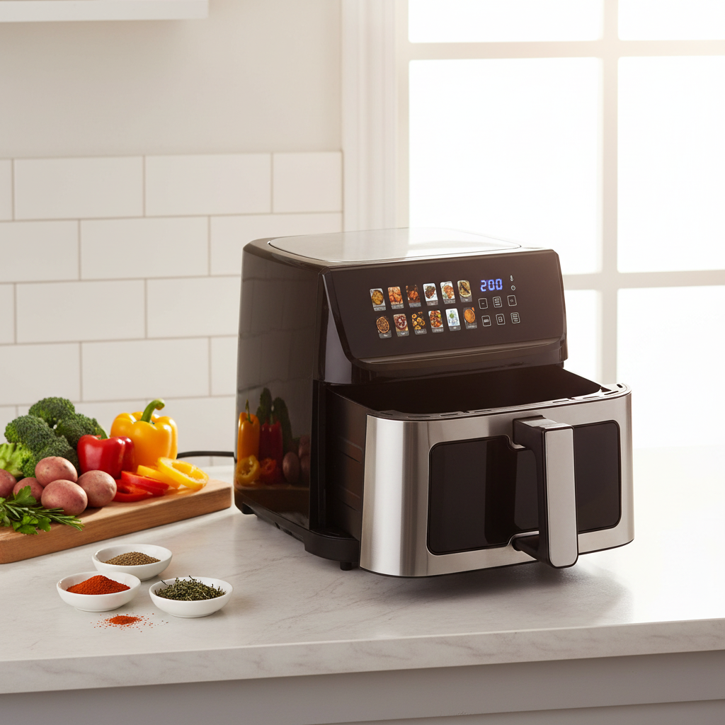 Factory Directly Selling 11L Large Capacity Multi-functional Digital Air Fryer With Big Color Screen and Visible Window