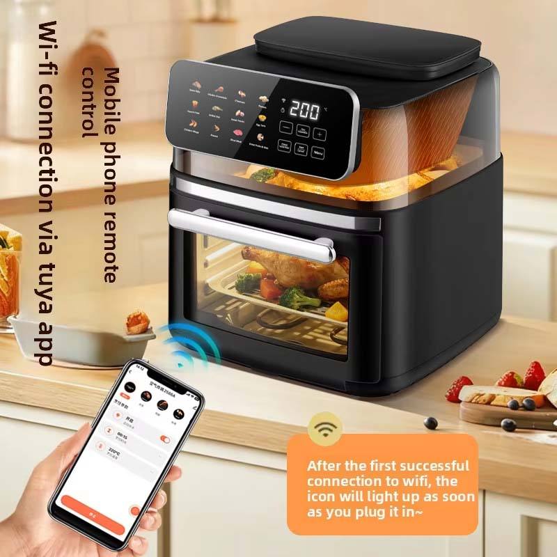 15L Modern Plastic Digital High-quality Smart Electric Air Fryer Touchscreen Display Visible Steam WIFI Oven