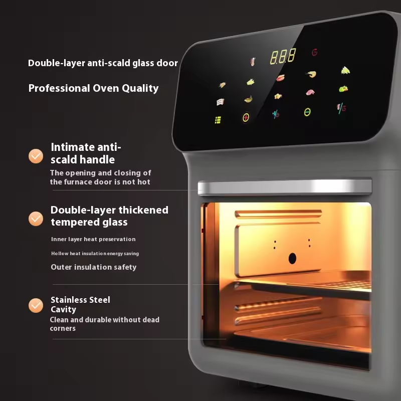 12L High Quality Modern Multifuncional Commercial Smart Electric Digital Household Air Fryer Stainless Steel Energy Efficient