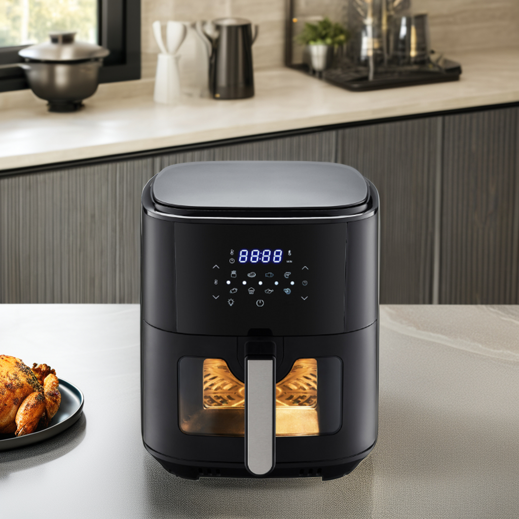 6.5L Stainless Steel Food Grade Electric Air Fryer Digital Home Oven without Oil