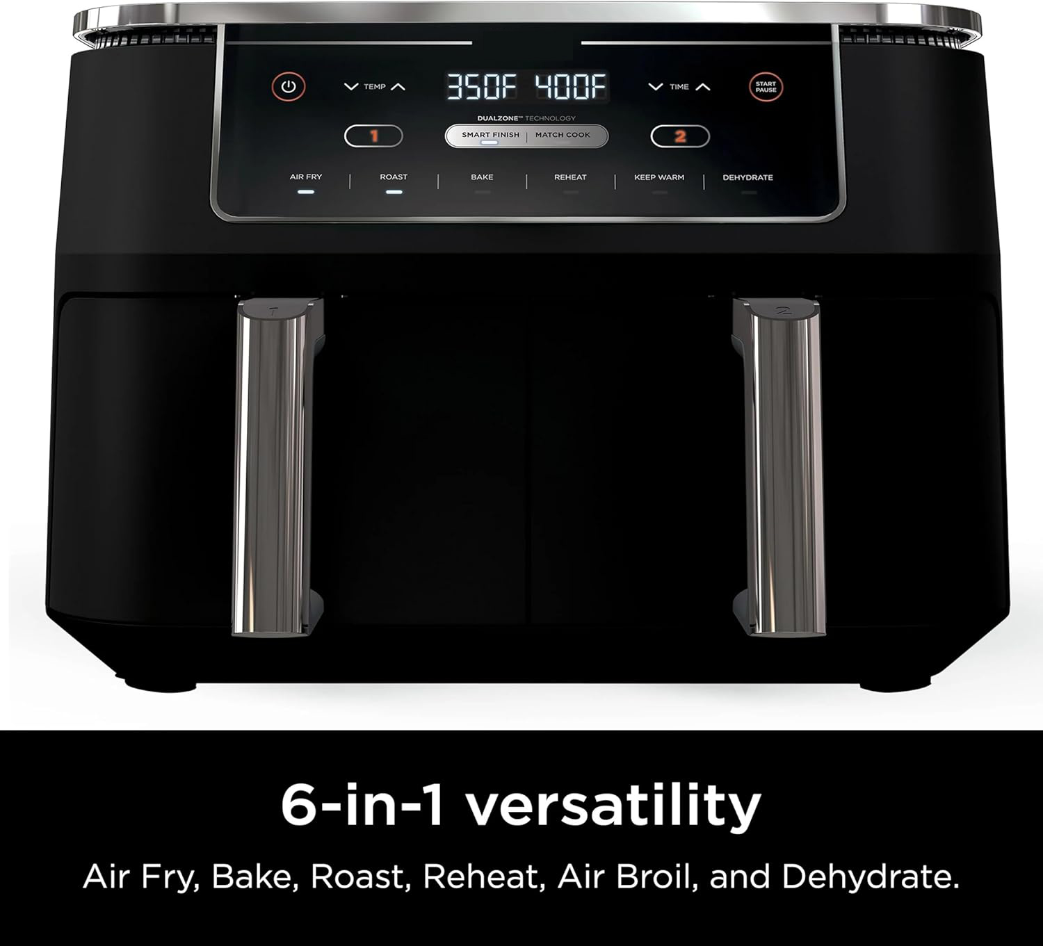 Household Double Airfryers Multi Function Electric Smart Dual Basket 9L Freidora De Aire Digital Oven Air Fryer