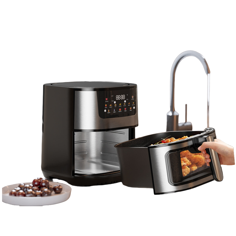 2025 New Arrival 9L 12L 15L 2800W Smart Touch Screen Oil Free Electric Deep Fryer Hot Air Fryer