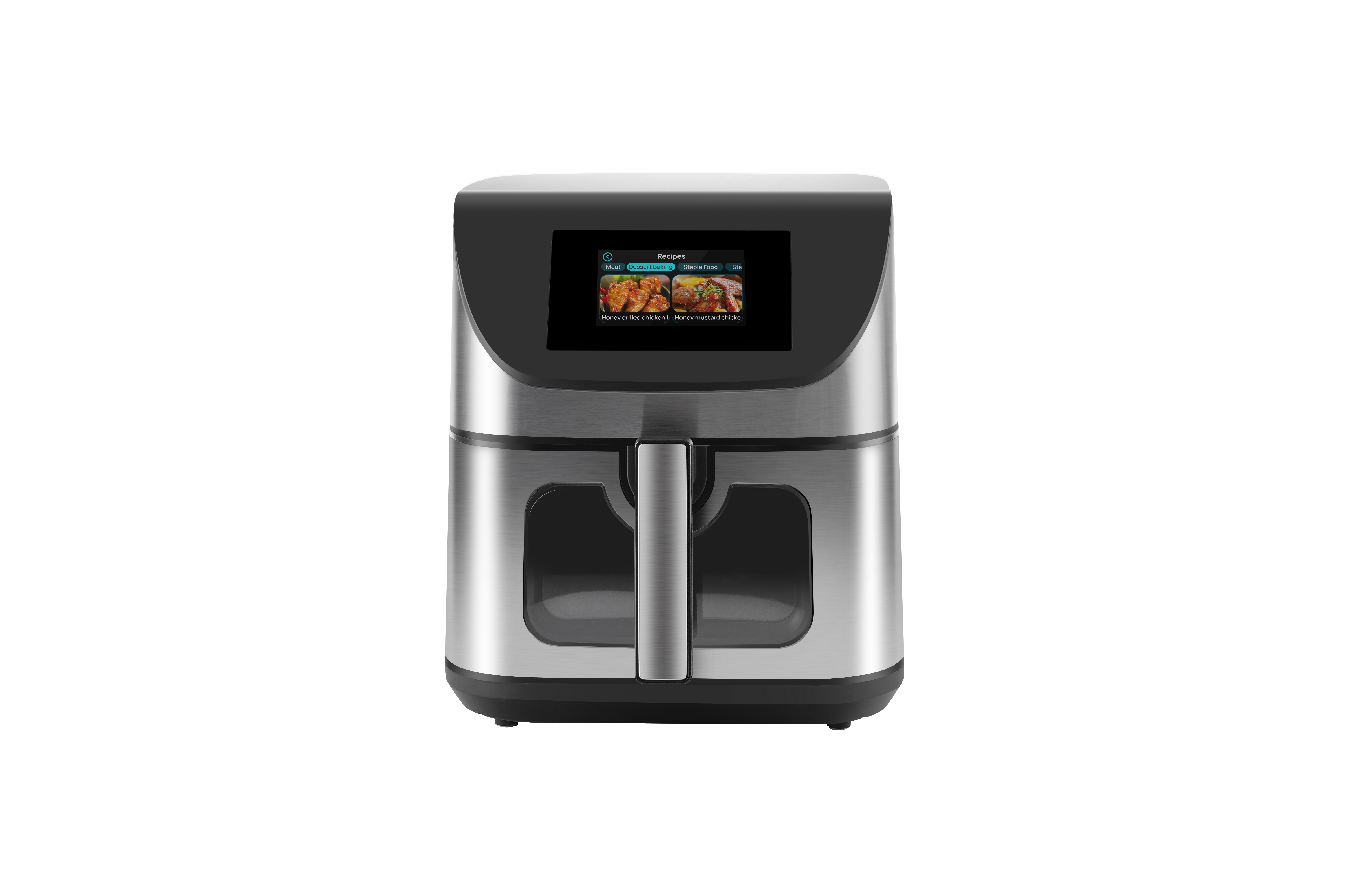 Smart WiFi Air Fryer, 8L Large Capacity, Digital Touch Screen, Visible Window, Oil-Free Cooker, Multi-function, Temp Control