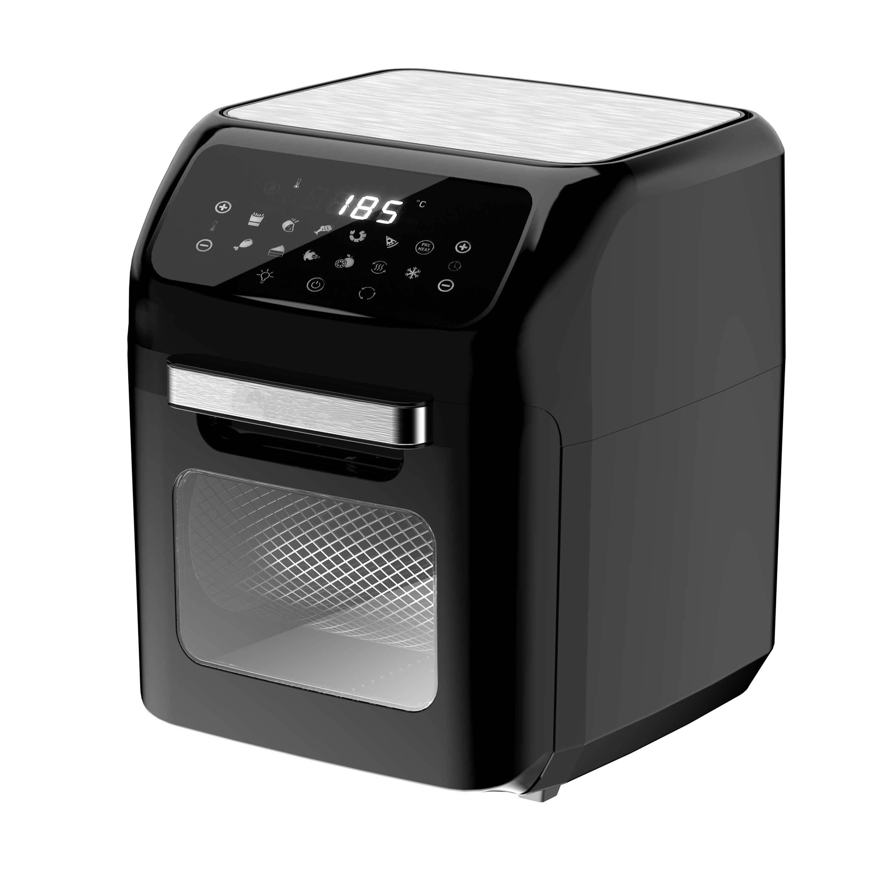 New Electric Home Appliances 12L Touch Screen Frying Without Fat Oil Miniature 1800 Watt Convection Oven Digital Hot air Fryer