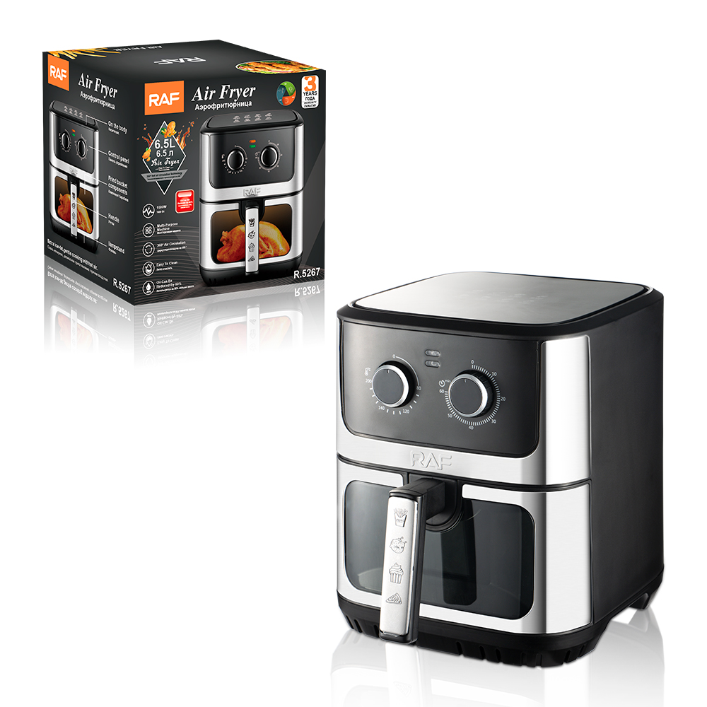 Compact Large Air Fryers Stainless Steel Household Air Fryer Roast Bake Broil Quick Easy Meals