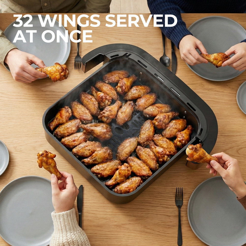 11-in-1 Pizza Oven Air Fryer with View Window 2200W,Touch Screen Preheat Upper Lower Heating,Perfect for Pizza Nuggets Fries
