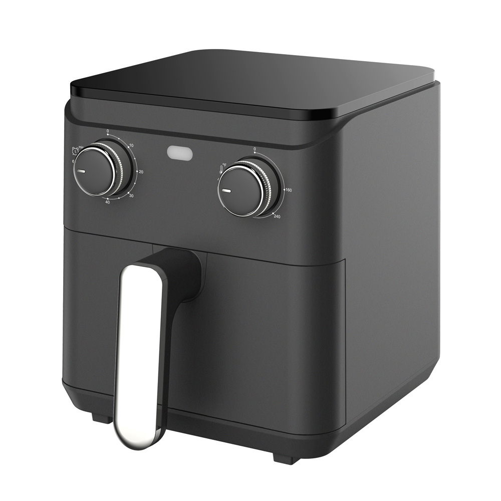 Modern 4L Large Capacity Electric Air Fryer Oven Square Plastic Mechanical Model Air Fryer with Knobs