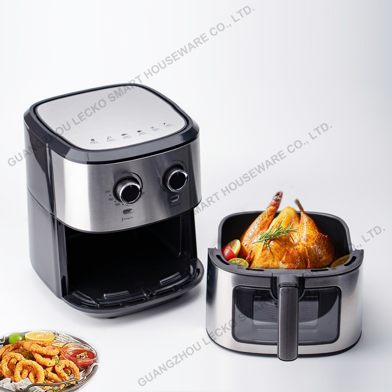 Intelligent Air Fryer 6.5L Multi Preset Functions Air Frying Oven Drum Shape LED Touch Screen Air Fly WIFI Control Deep Fryer