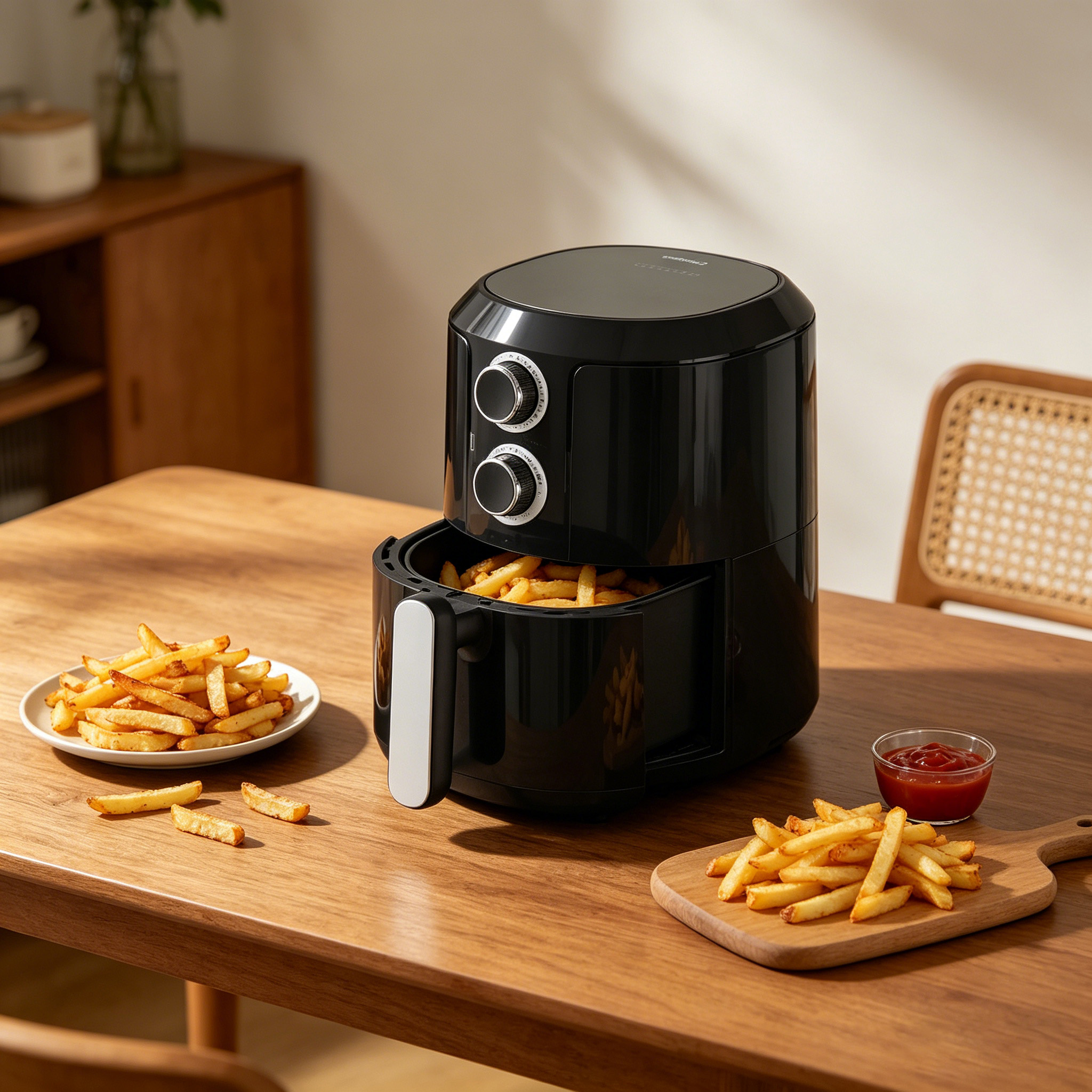 2.8L Large Capacity Multi Function Digital Control App-Controlled Plastic Air Fryer Electric Cooker Oil Free Fry