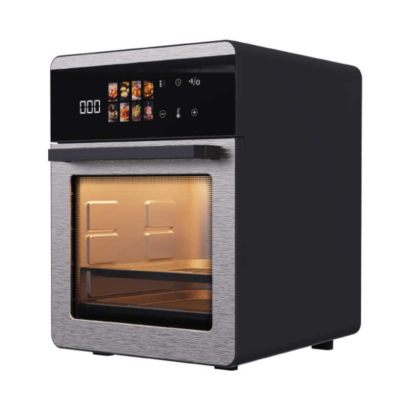 High Quality Classic Square Stainless Steel Touch Screen LCD Display Electric Air Fryer Oven 16L for Household Outdoor 1 Year