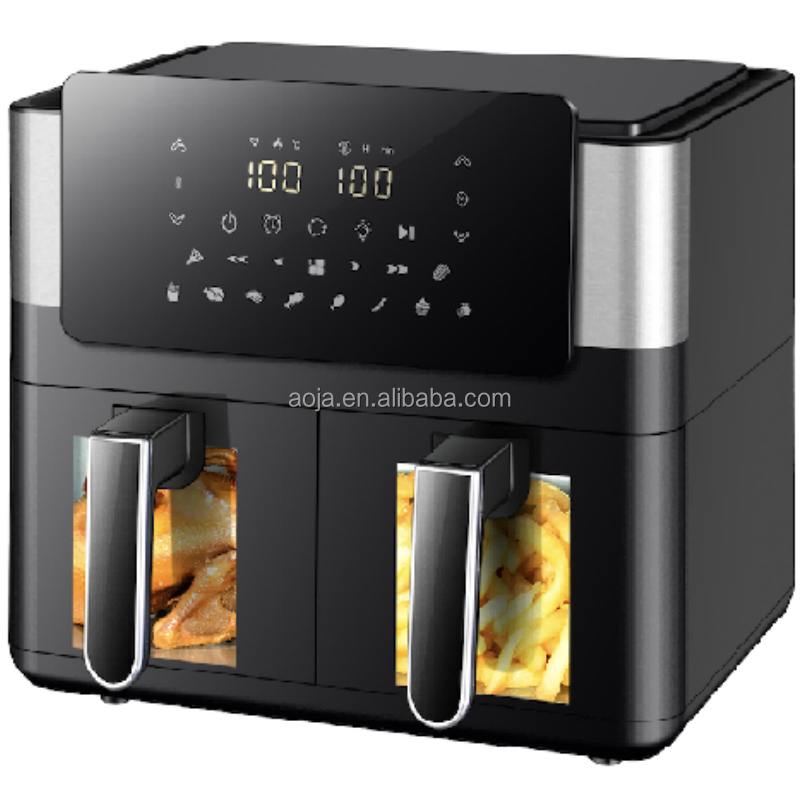 Aoja Smart WIFI 25 30 18 12 Liters Large Capacity Steam Stainless Steel Glass Big Tuya Wifi Digital Electric Air Fryer Oven 12L