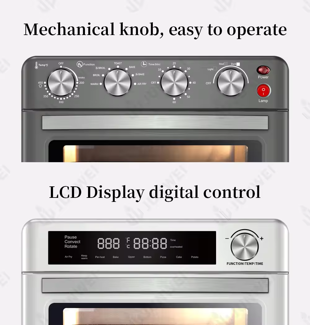 Customization Multifunction Air Fryer Oven Rotary Knob Double Heating Element Air Fryer Toaster