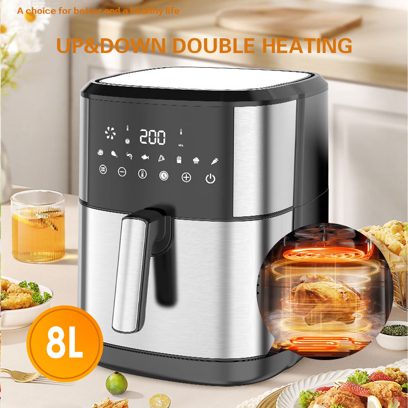 Wifi App Control Smart Stainless Steel 6.5L 1700W Air Fryer with LCD Display Oil Free Electric Digital Smart air Fryer Oven