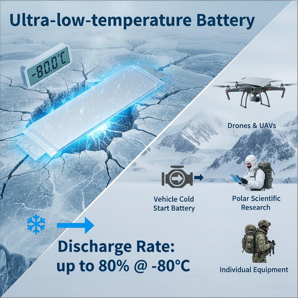 Ultra Low Temperature Lithium Pouch Cells