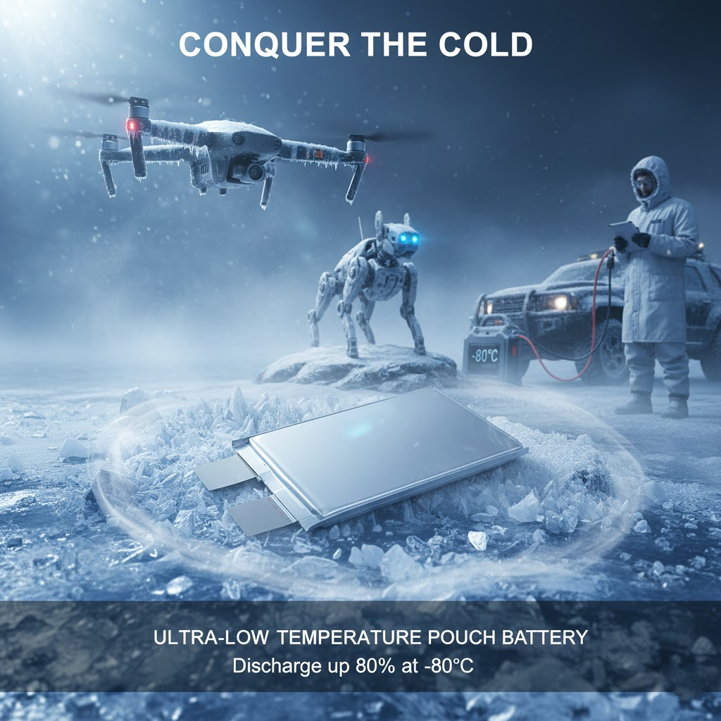 Wholesale Outstanding Performance at Low Temperatures (-80 °C) 13Ah Solid-State Pouch Ultra-Cryogenic Lithium-ion Battery for Cargo Drones/VTOL Aircraft/Aircraft/Low-Temperature Applications Suppliers, Factories