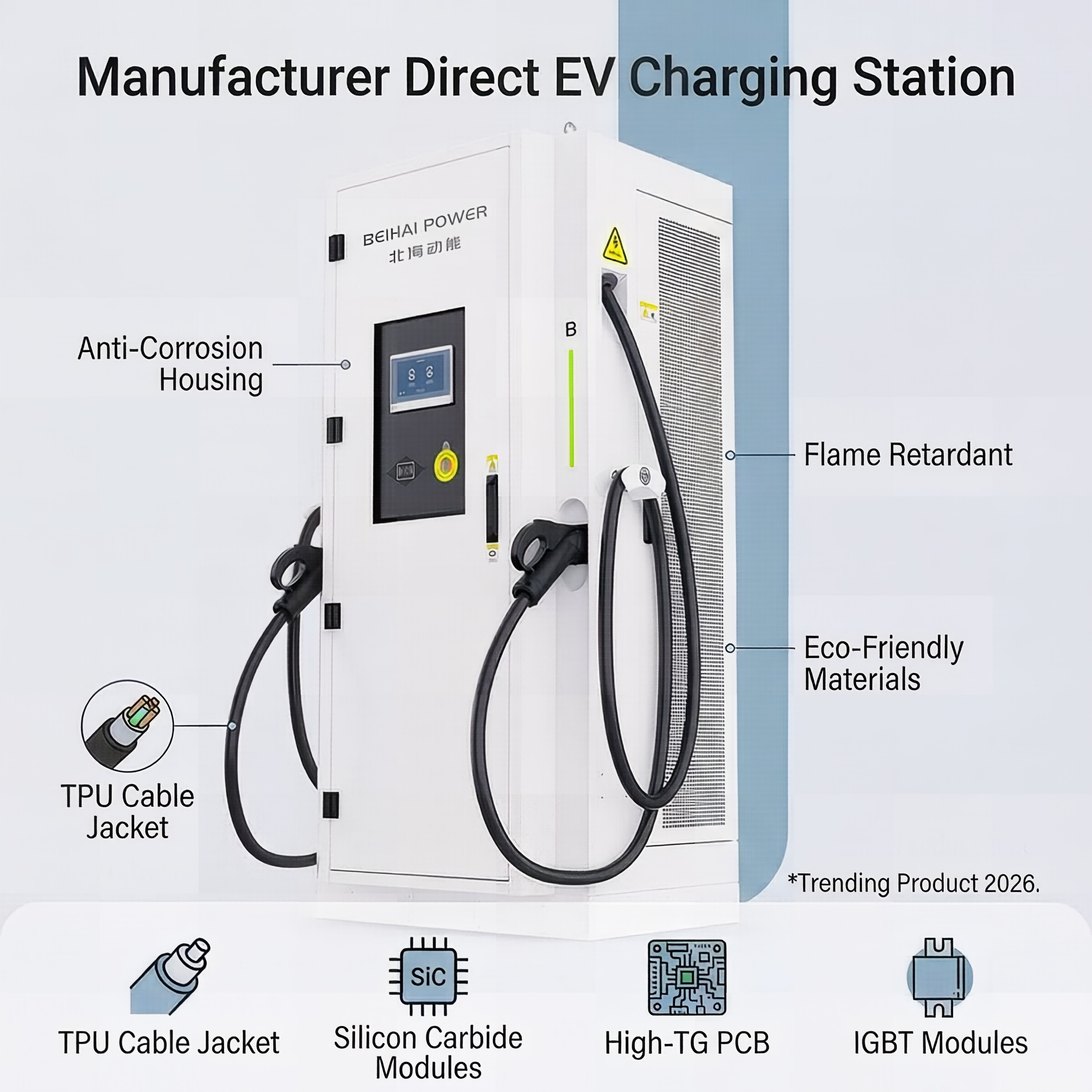 Wholesale  OEM/ODM 360kW EV Charging Station Liquid-Cooled Supercharging Station for Electric Heavy-duty Truck Charging Manufacturer, Supplier