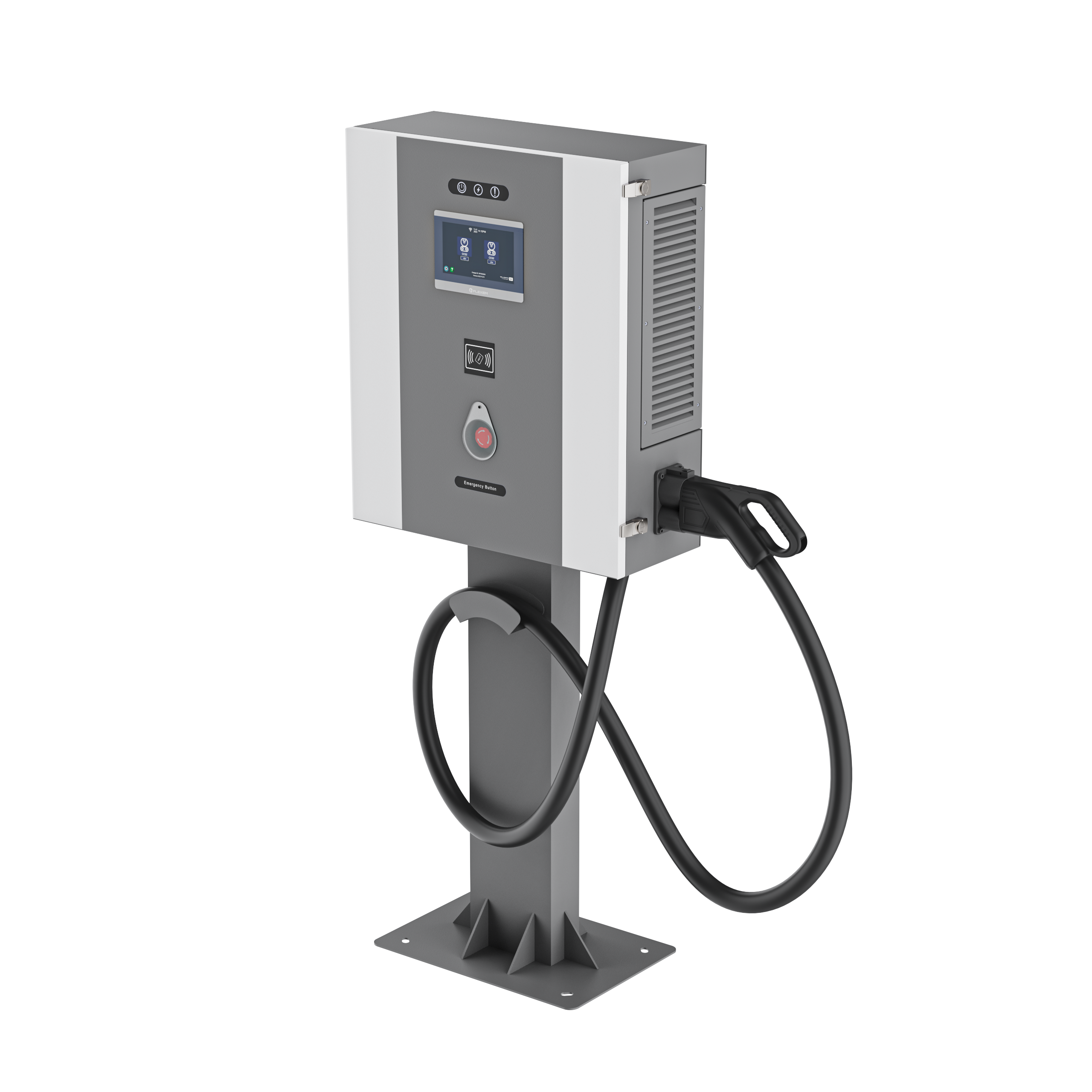 Wholesale Commercial Dual Gun CCS DC Electric Car EV Charger Station 40KW Smart DC Fast EV Car Public Charging Station Manufacturer, Factory