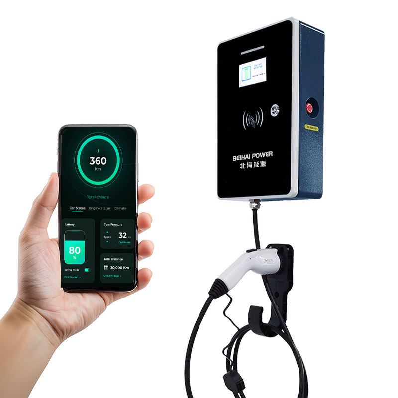 China Smart 22KW Wallbox EV Charger Type 2 Electric Vehicle Charging Pile Level 2 Wall-Mounted Charging Station 380V 32A AC Electric Car Charger Manufacturer, Factory