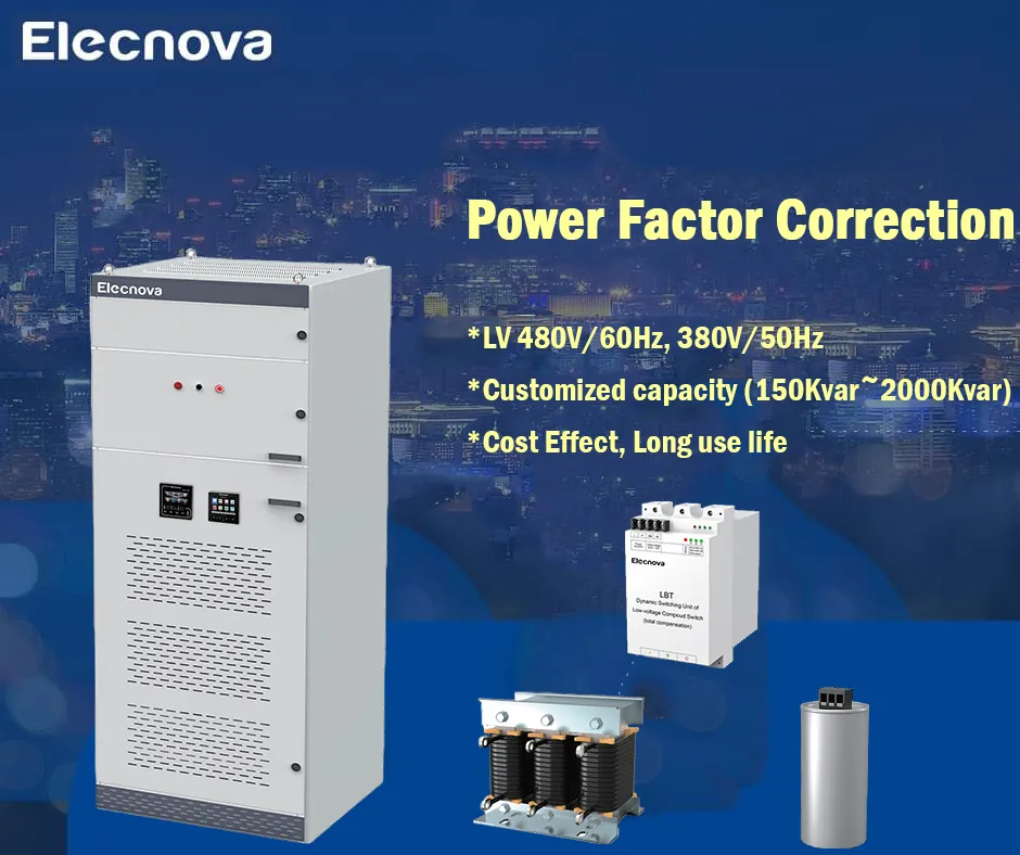Painel de Controle de Banco de Capacitores de Baixa Tensão para Correção do Fator de Potência