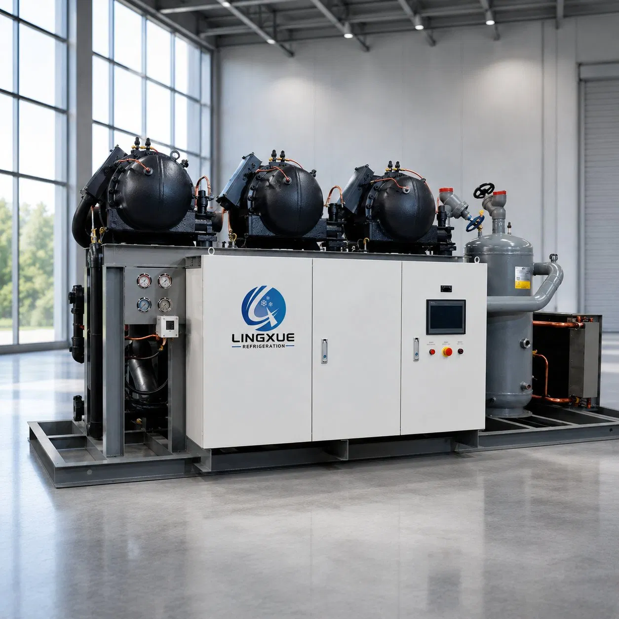 Unidade de Refrigeração de Compressor de Parafuso Paralelo OEM Confiável para Armazenamento a Frio