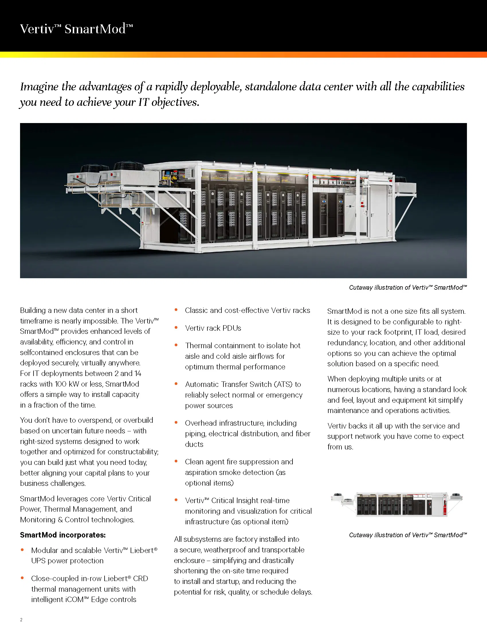 Smartmod da Vertiv: Resposta Flexível e Custo-Efetiva às Demandas de Data Centers de Borda e Modulares