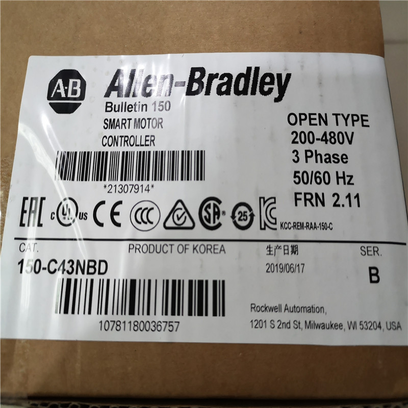 Novo Allen-Brad-Ley-150-C30nbd SMC-3-3-Wire Motor Inteligente Controller-30A 480V-3 Phase-100 to-240V Bobina Abertura Enclosure Bom Preço