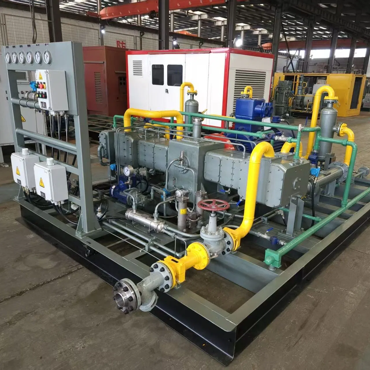 Skid Mounted High Efficiency Biogas Reciprocating Compressor Unit