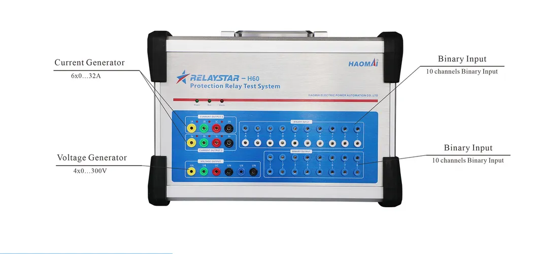 Unidade de Teste de Proteção de Relé de Entrada/Saída Multicanal 6-Phase