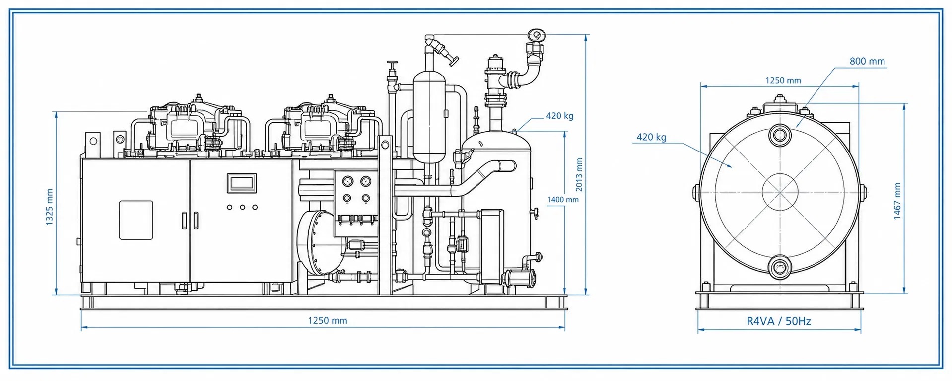 Unidade de Refrigeração de Compressor de Parafuso Paralelo OEM Confiável para Armazenamento a Frio