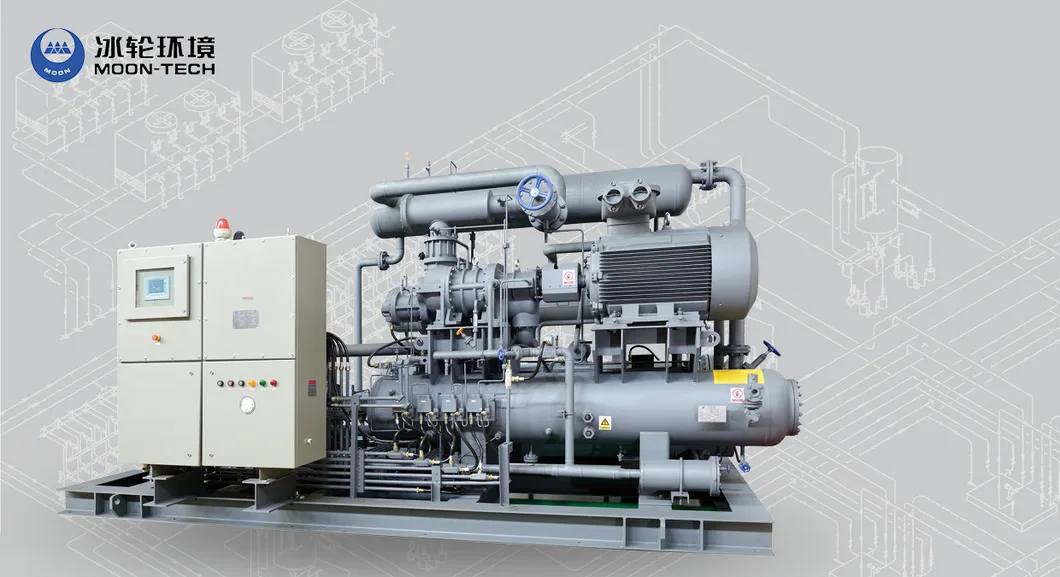 Unidades de condensação de compressor de parafuso para sala de armazenamento a frio congelado