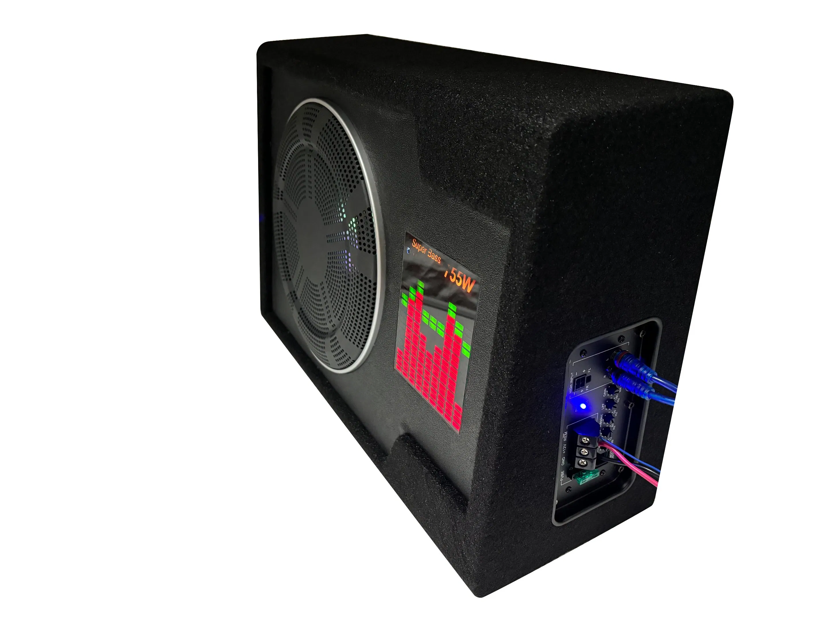 600watts 8 Subwoofer Ativo Super Bass de 10 Polegadas com LCD Multicolorido