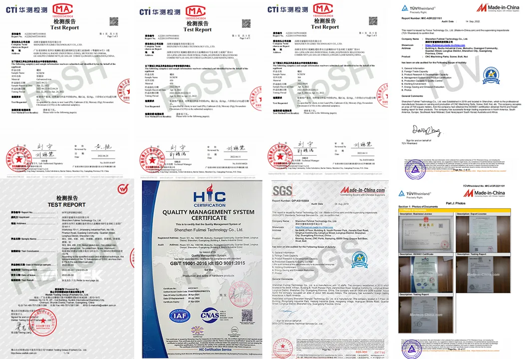 Certificações de Metal de Alumínio Premium para Terminais Eletrônicos