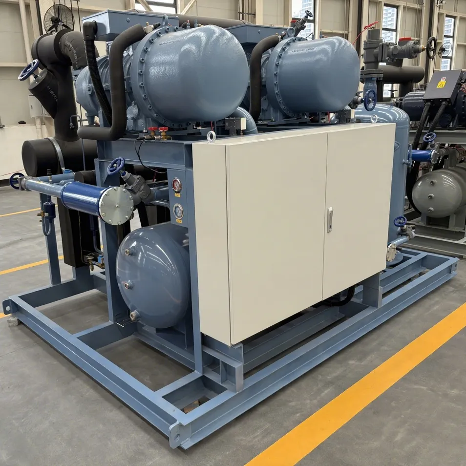 Unidade de Refrigeração de Compressor de Parafuso Paralelo OEM Confiável para Armazenamento a Frio