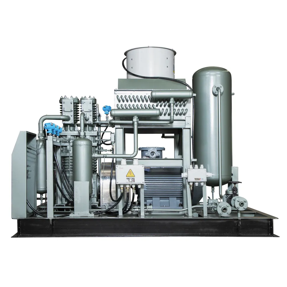 Skid Mounted High Efficiency Biogas Reciprocating Compressor Unit