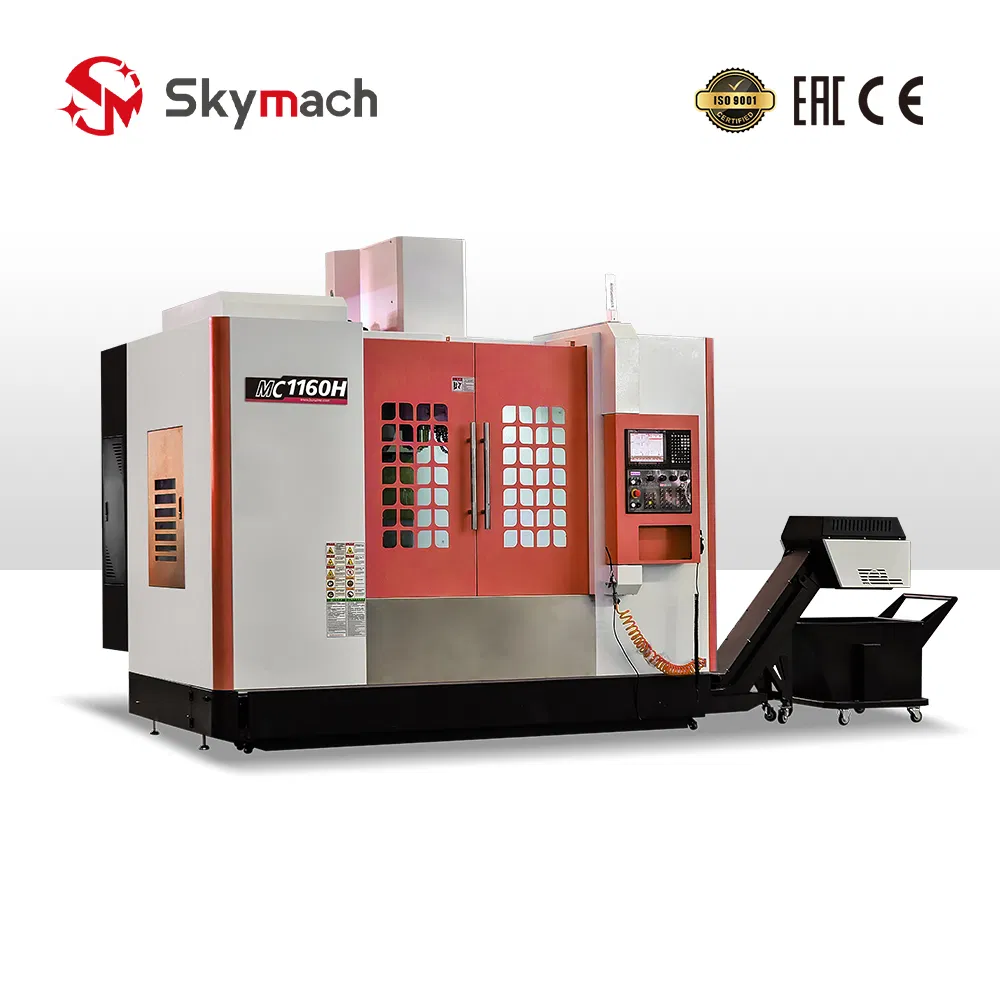 Vmc1160h Centro de Usinagem Vertical CNC de Alta Velocidade com Spindle de Motor Integrado, Rolamentos Híbridos de Cerâmica para Processamento de Metais Não Ferrosos