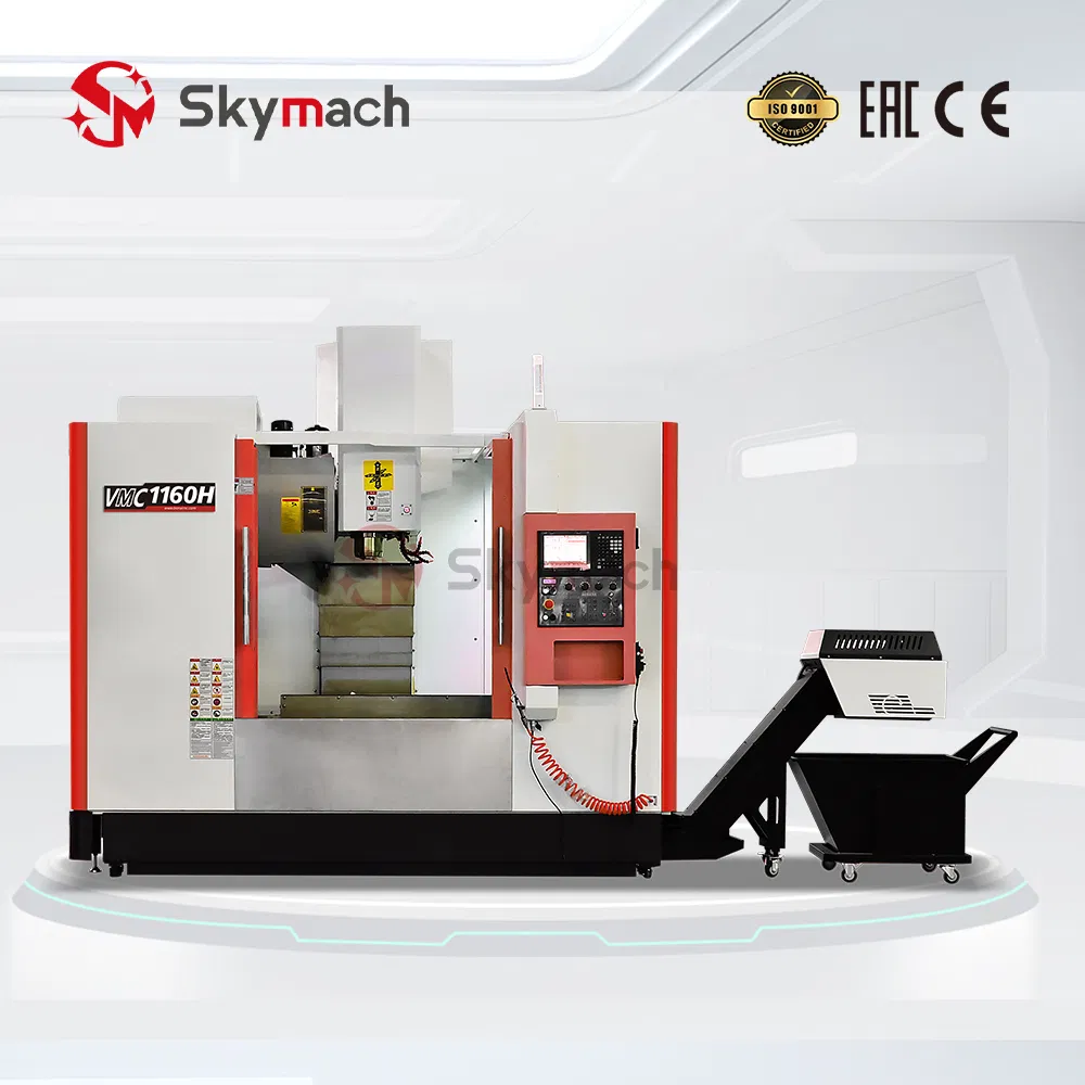 Vmc1160h Centro de Usinagem Vertical CNC de Alta Velocidade com Spindle de Motor Integrado, Rolamentos Híbridos de Cerâmica para Processamento de Metais Não Ferrosos