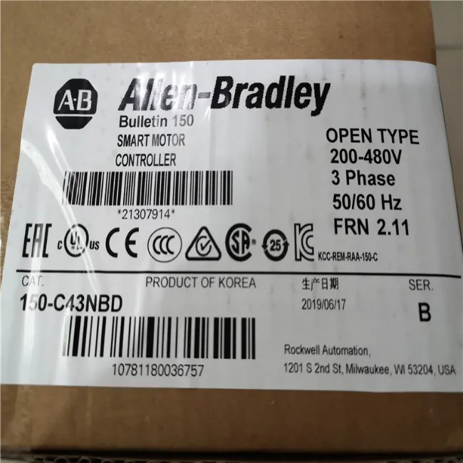 Novo Allen-Brad-Ley-150-C30nbd SMC-3-3-Wire Motor Inteligente Controller-30A 480V-3 Phase-100 to-240V Bobina Abertura Enclosure Bom Preço