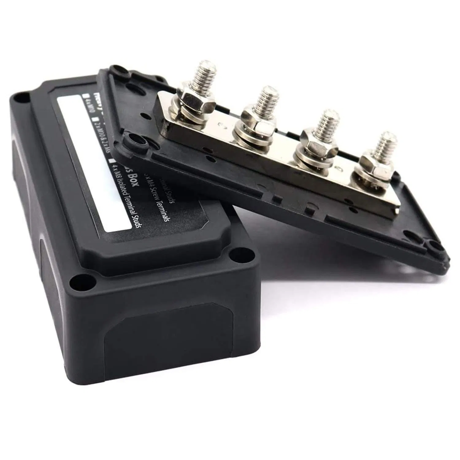 Bloco de Distribuição de Energia Pesado com 3/8in M10*4 Terminais 48V 300A Bloco de Junção de Bateria para Carro RV