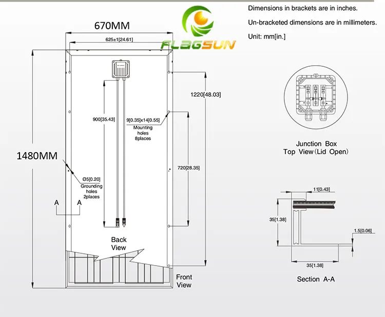 Desenho do produto Painel Solar