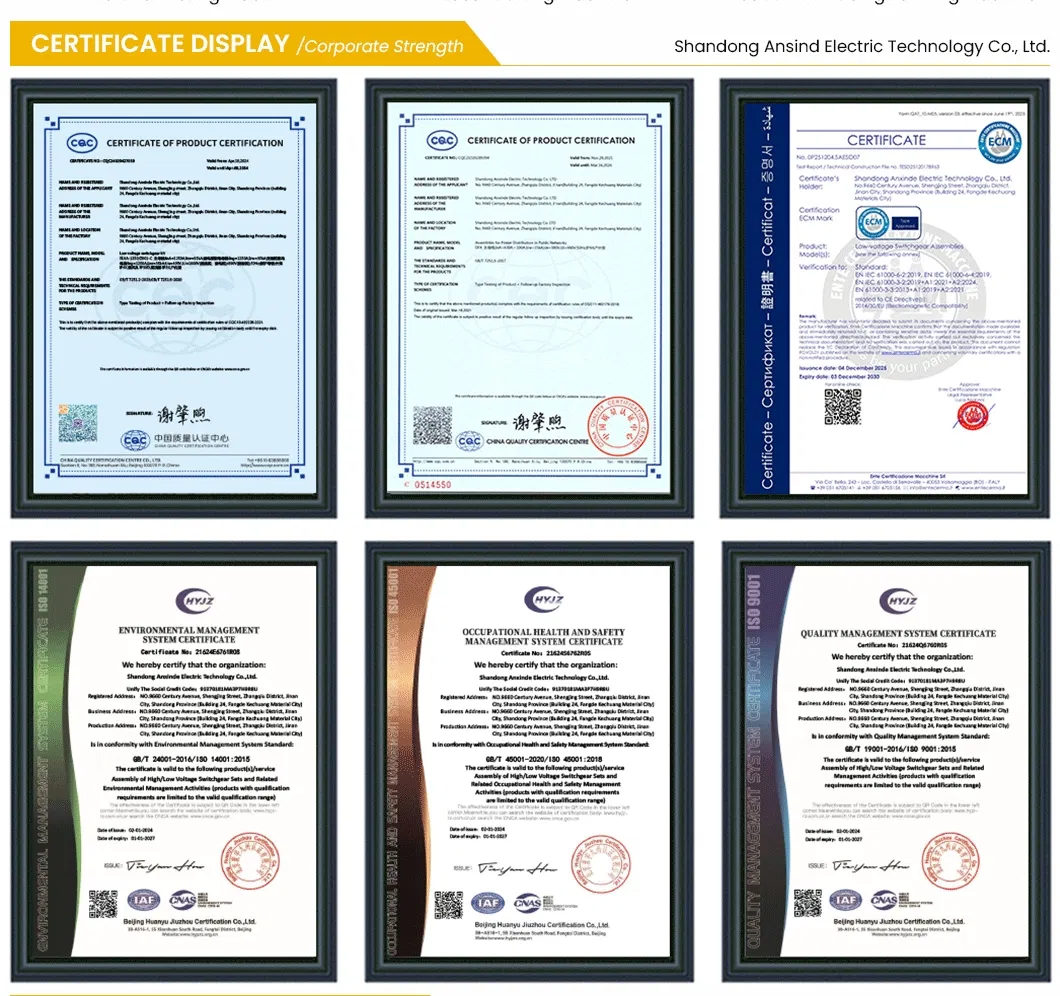 Gabinete de Compensação Inteligente de Potência Reativa de Baixa Tensão Ggj com Painel de Capacitores para Sistema de Energia e Oficina OEM/ODM CE/CCC/IEC/ISO9001