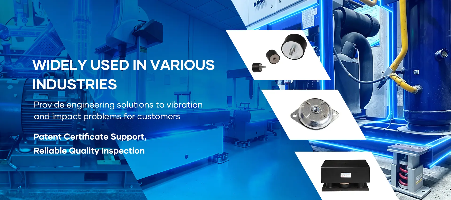 Bellking pneumatic and rubber vibration isolators manufactured in Kunshan China