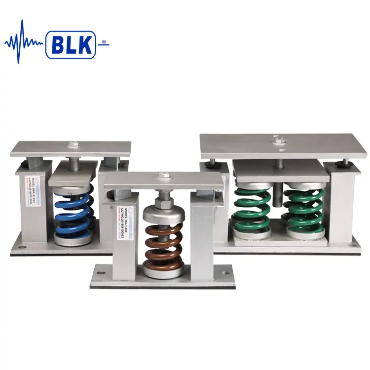 Floor-type spring vibration isolator mount with Dacromet coating