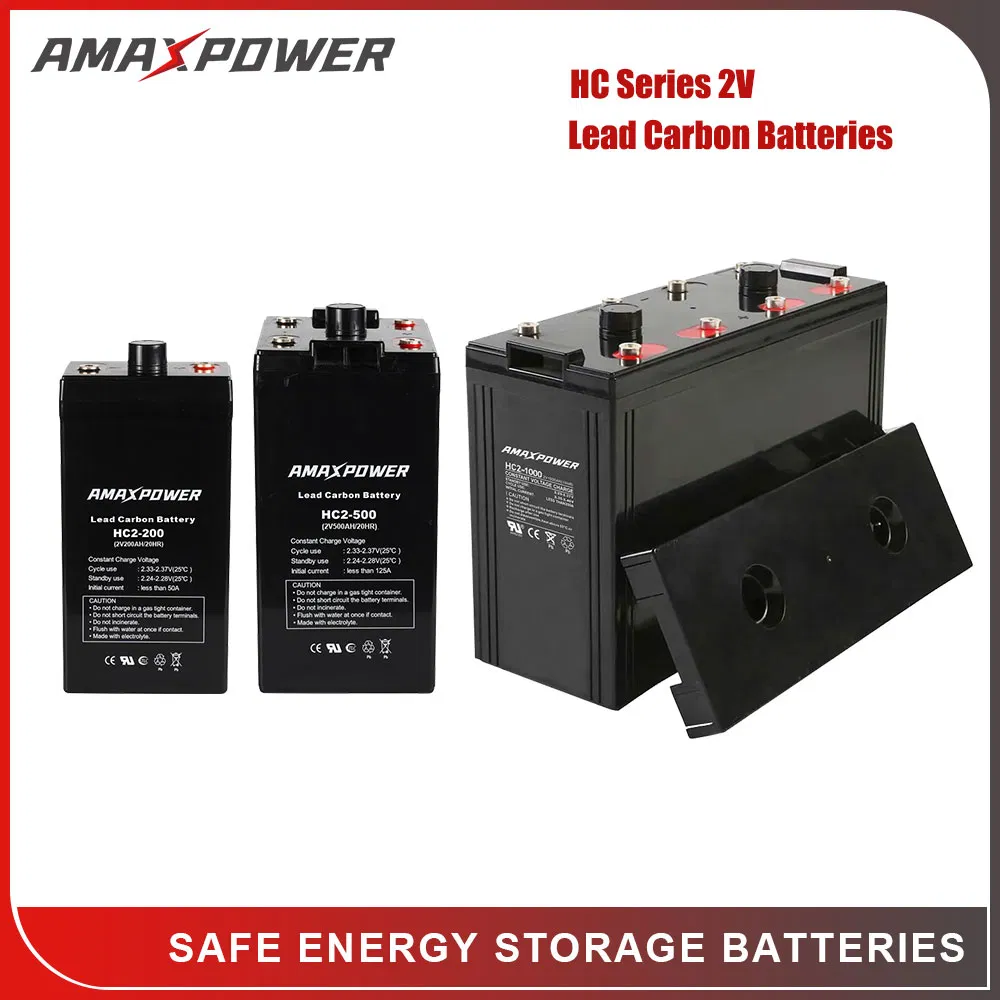 بطارية 2V/6V/12V قابلة لإعادة الشحن 100ah/200ah/250ah/500ah دورة عميقة للطاقة الشمسية من الرصاص والكربون لنظام تخزين طاقة الرياح/نظام الطاقة الاحتياطية للاتصالات