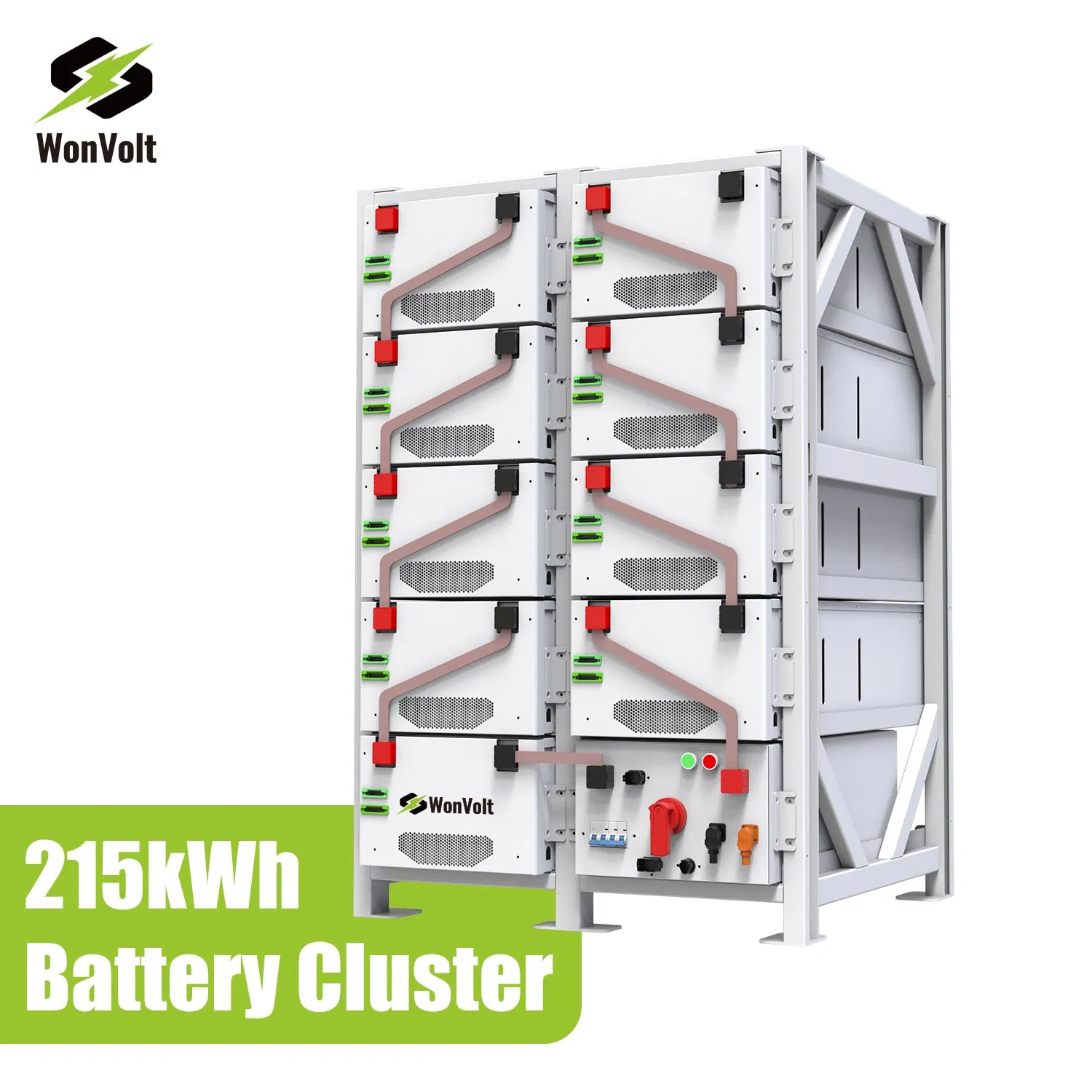 ونفولت 500kwh 1mwh 1.7mwh 3.4mwh حاوية البطارية نظام تخزين الطاقة بالبطاريات المعبأة
